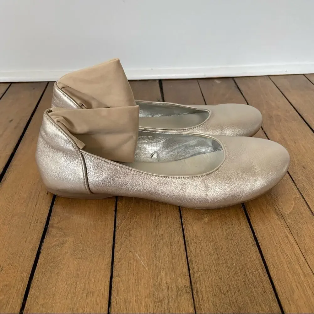 Primigi Nita champagne gold leather ballet flats 35 / 3.5